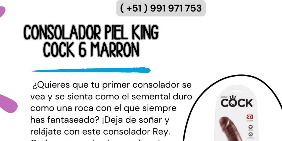 CONSOLADOR PIEL KING COCK 6 MARRON