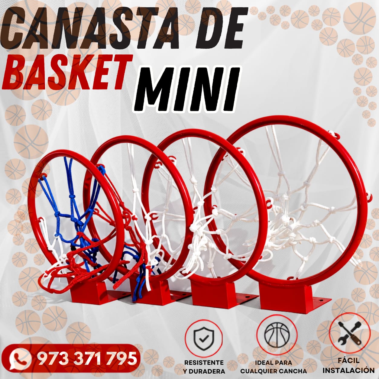 CANASTA DE BASKET REBATIBLE-SEGURA Y RESISTENTE /Isayaras Group