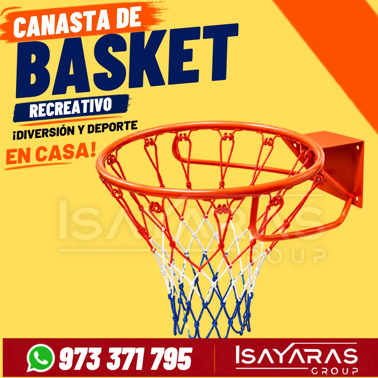 CANASTA DE BASKET REBATIBLE-SEGURA Y RESISTENTE /Isayaras Group