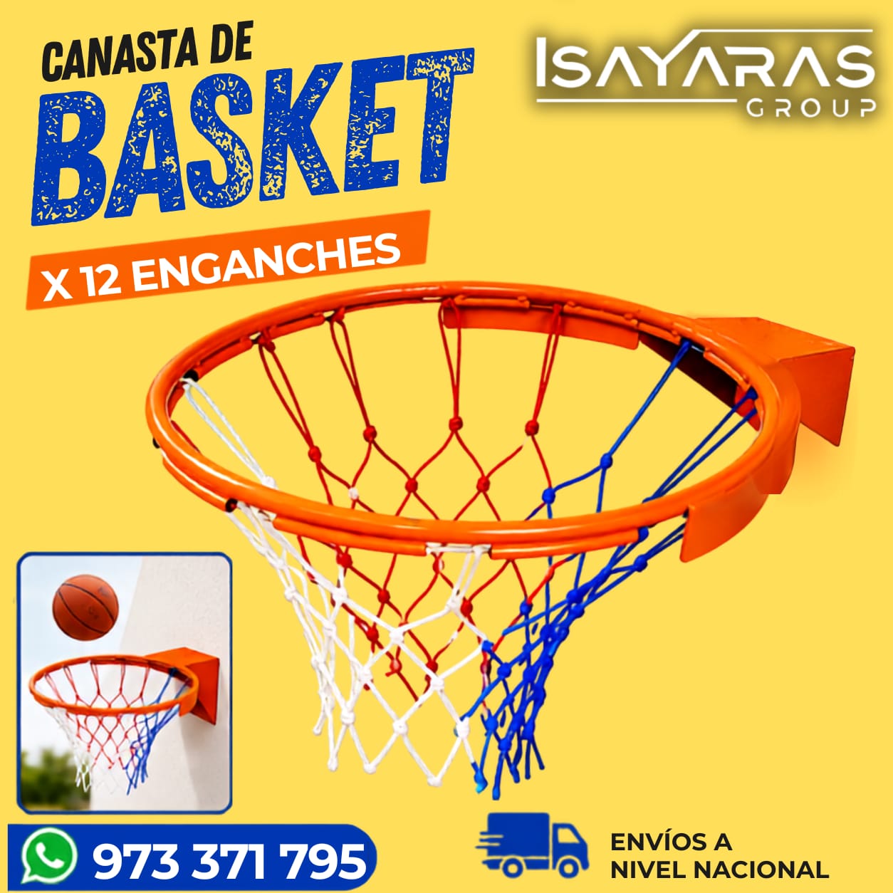 CANASTA DE BASKET REBATIBLE-SEGURA Y RESISTENTE /Isayaras Group