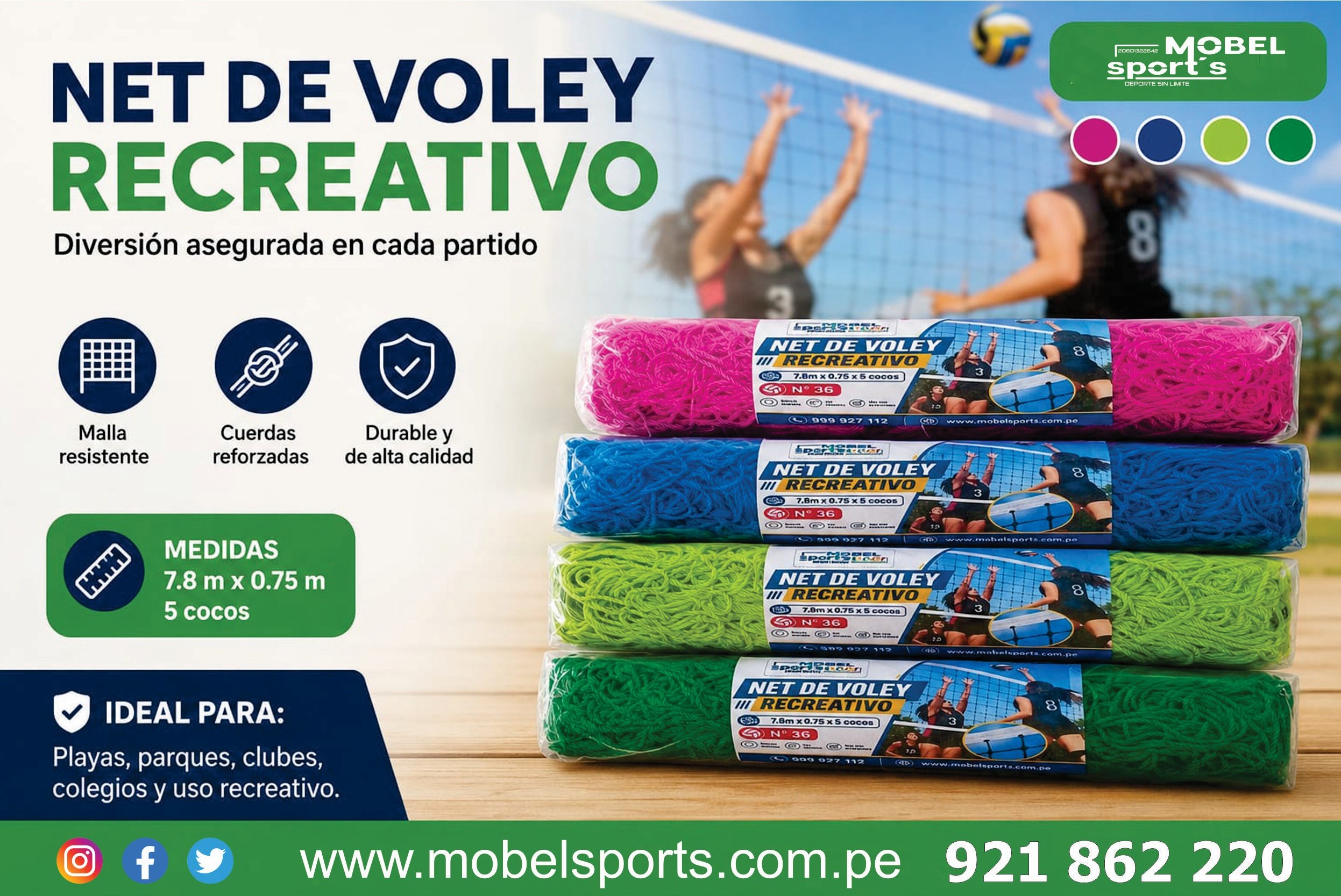 Poste para vóley recreativo / MOBEL SPORTS