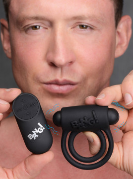 A-Anillo vibrador bang control remoto