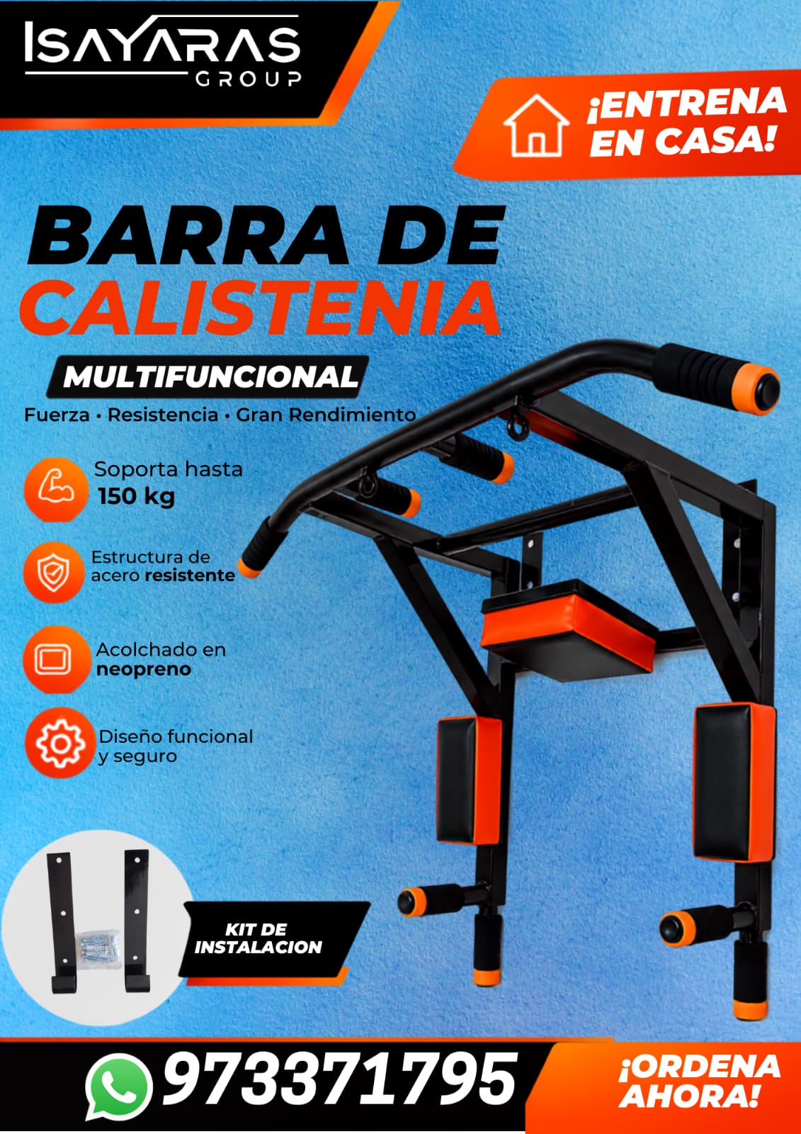 BARRA DE CALISTENIA REFORZADA- ISAYARAS GROUP