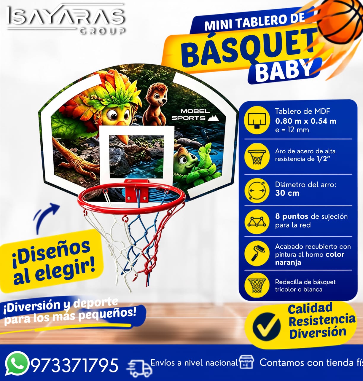 Mini tablero de Básquet Hexagonal