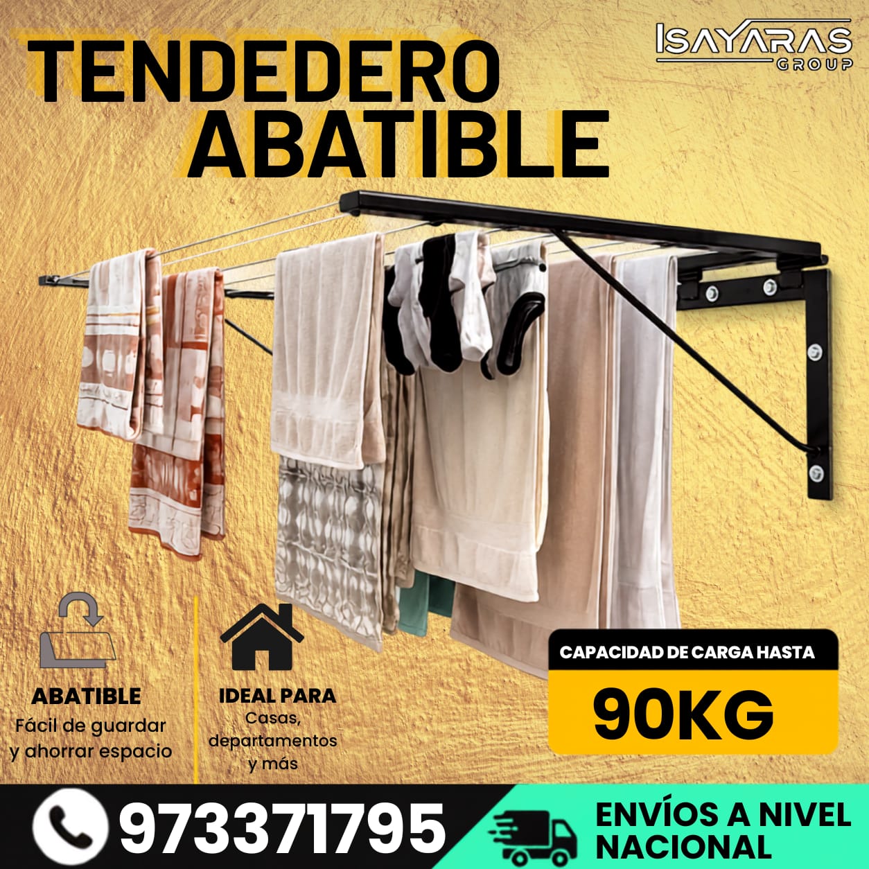 TENDEDERO DE ROPA RESISTENTE Y DURADERO- ISAYARAS GROUP