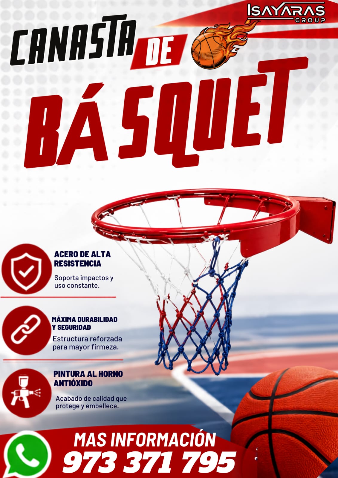 ¡EQUIPA TU CANCHA CON TABLEROS DE BÁSQUET DE CALIDAD!- ISAYARAS GROUP