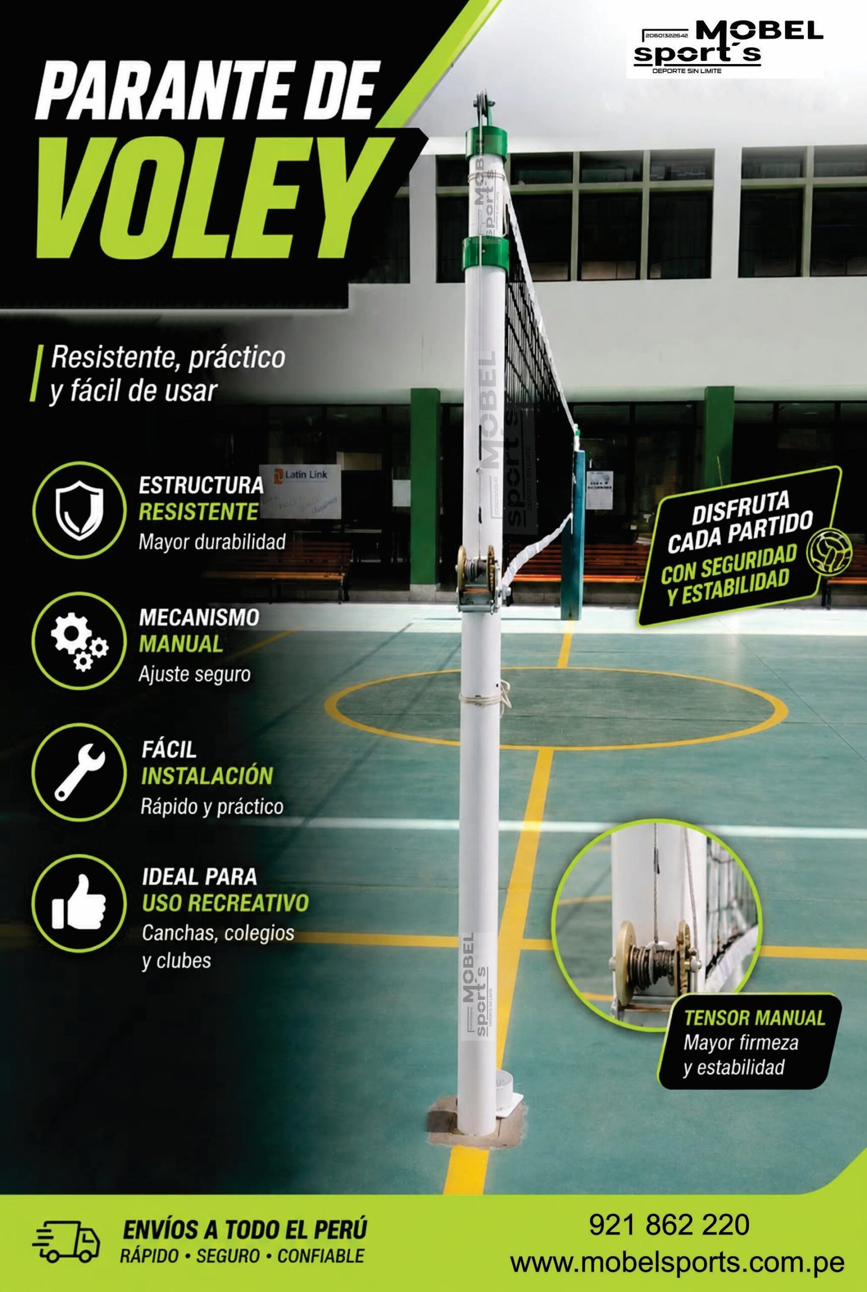 Poste para vóley recreativo / MOBEL SPORTS