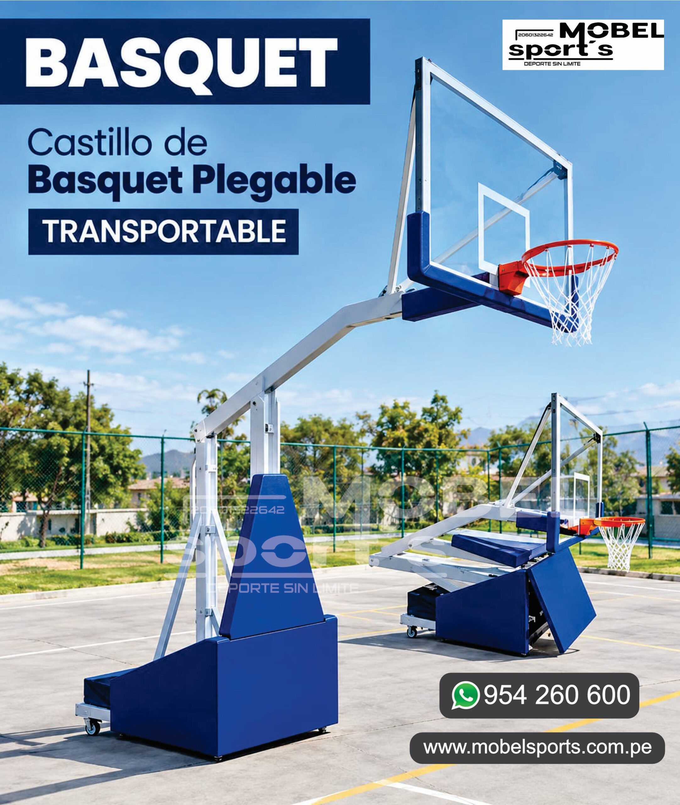 Arco de fulbito con castillo de básquet / mobel sports