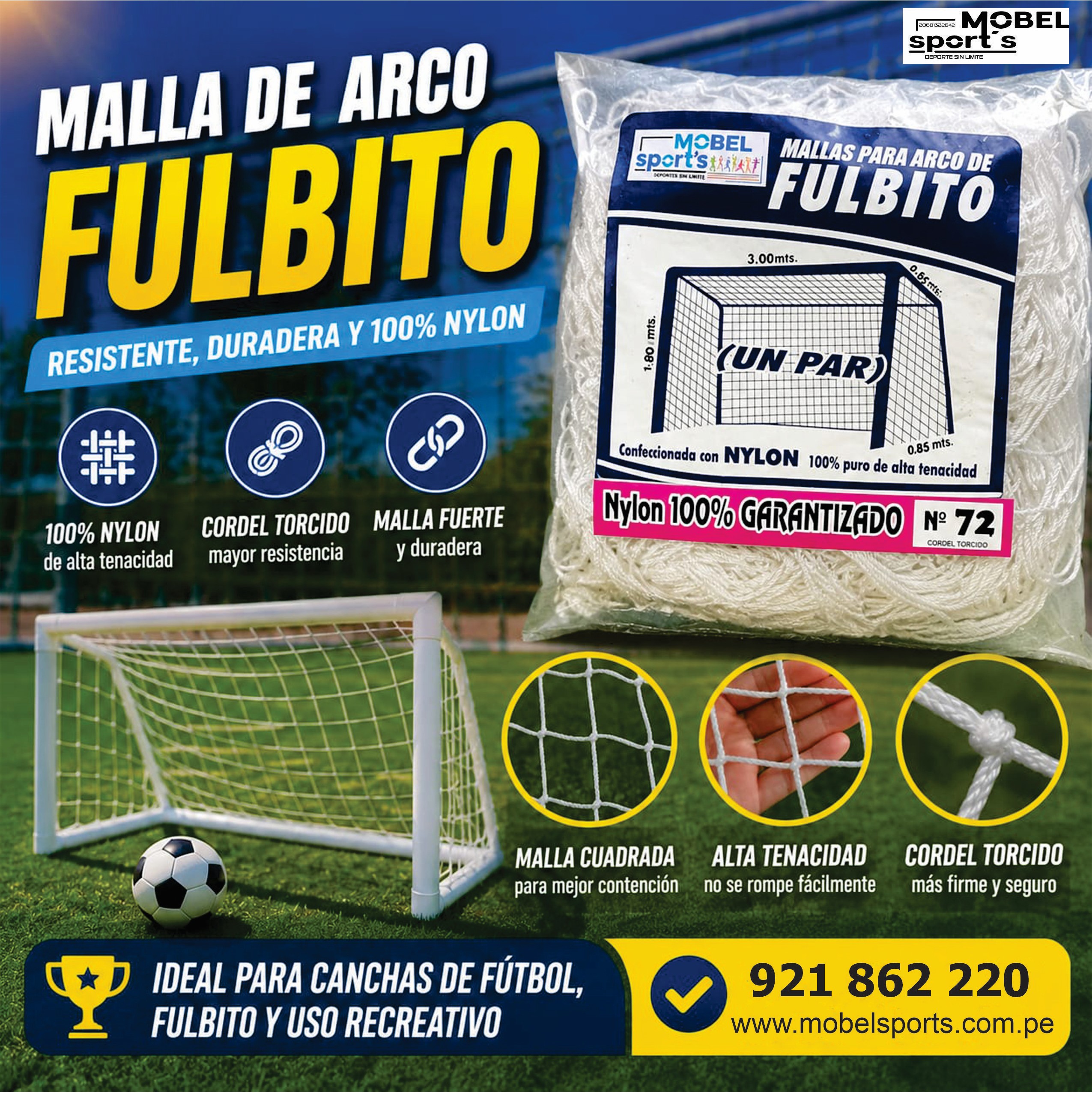 Arco de fulbito con castillo de básquet / mobel sports