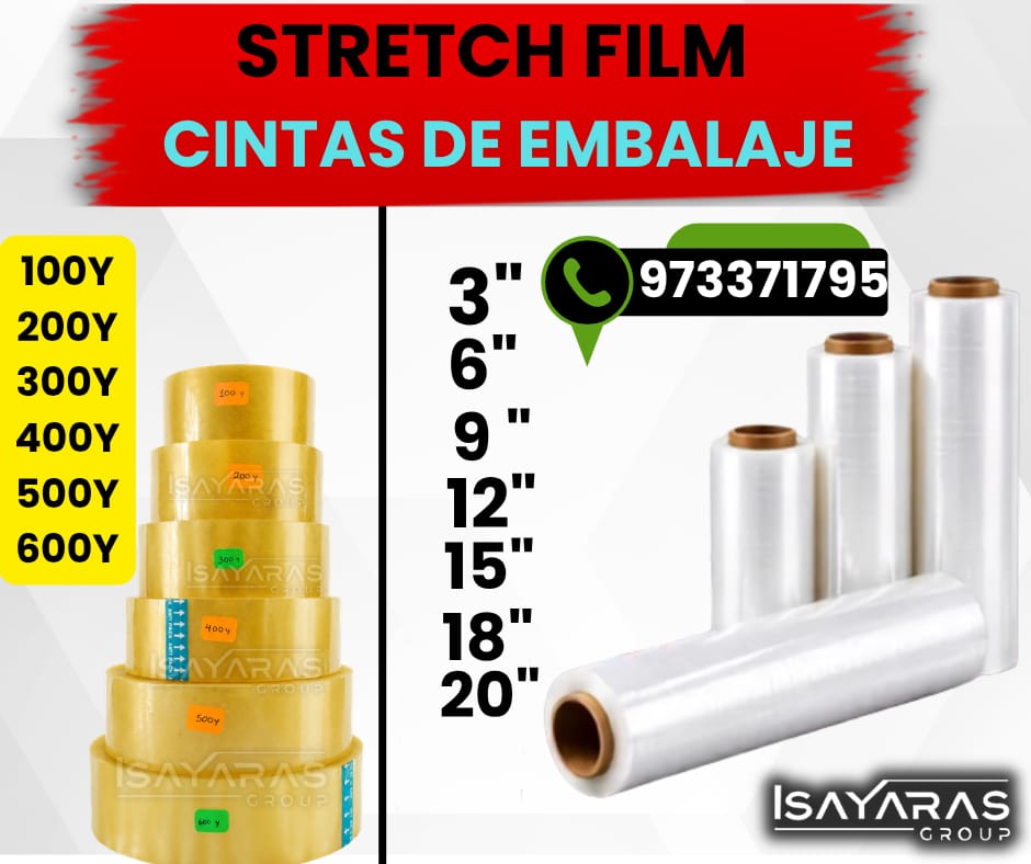 Stretch Film Transparente | Embalaje Resistente, Protección y Fijación Segura