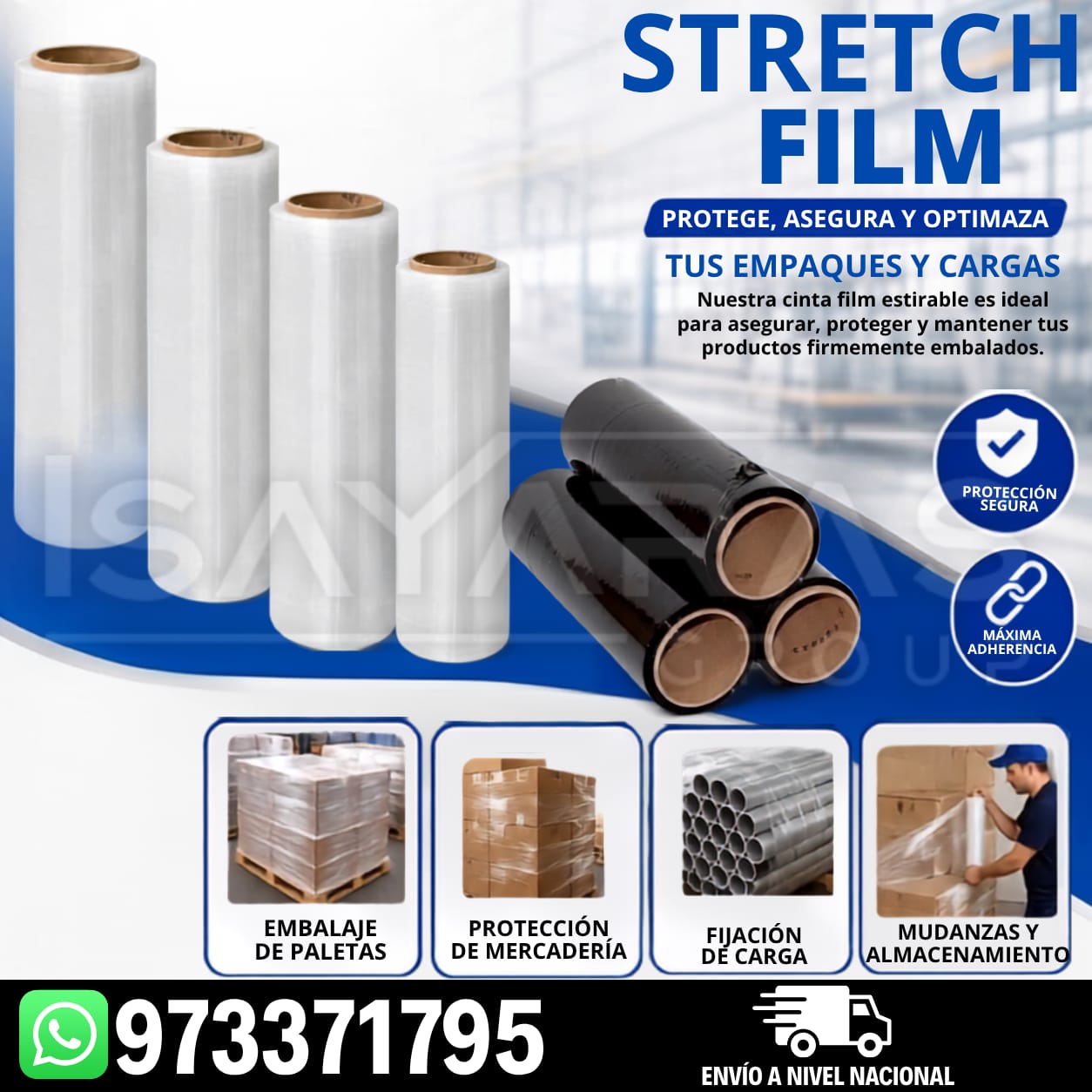 Stretch Film Transparente | Embalaje Resistente, Protección y Fijación Segura