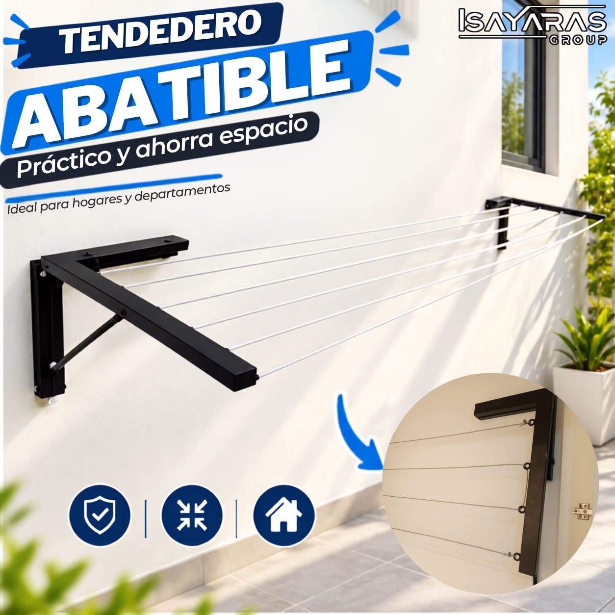 Tendedero Abatible – Funcional, práctico y resistente