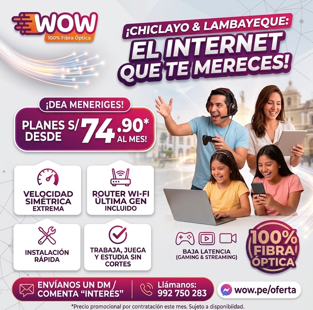 Internet de fibra óptica WOW