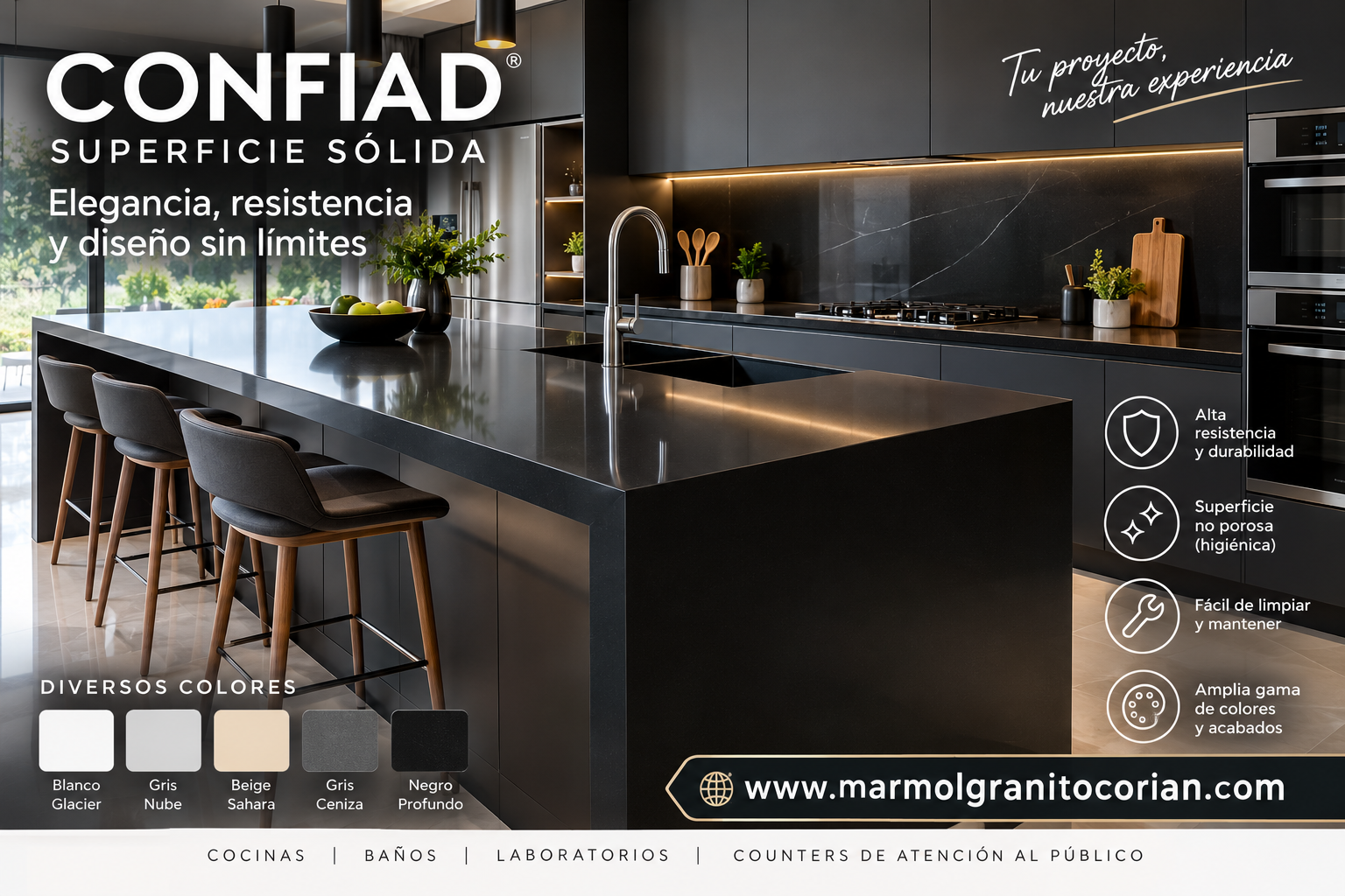 Confiad superficie solida