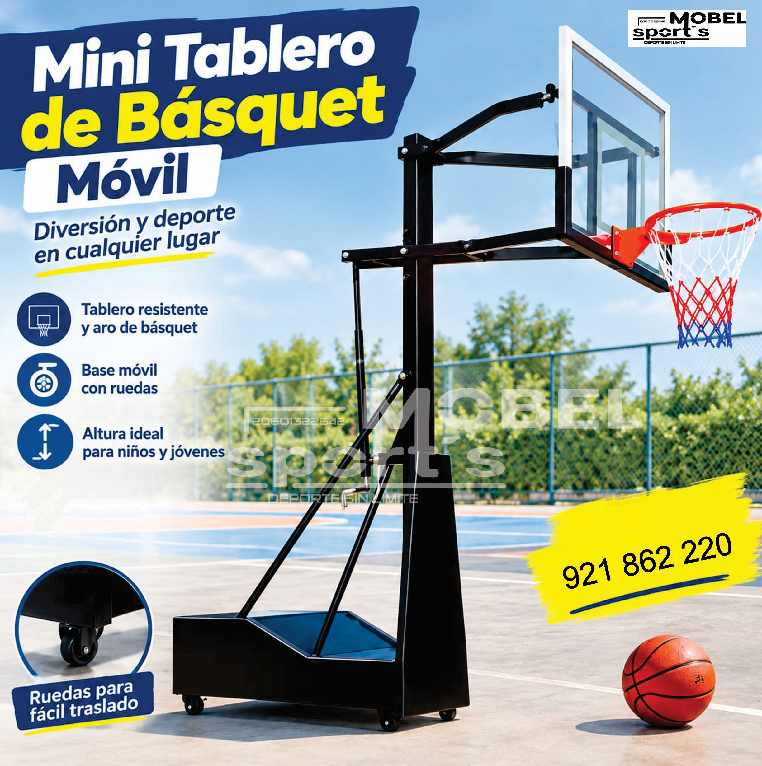 MINI TABLERO DE BASQUET MOVIL