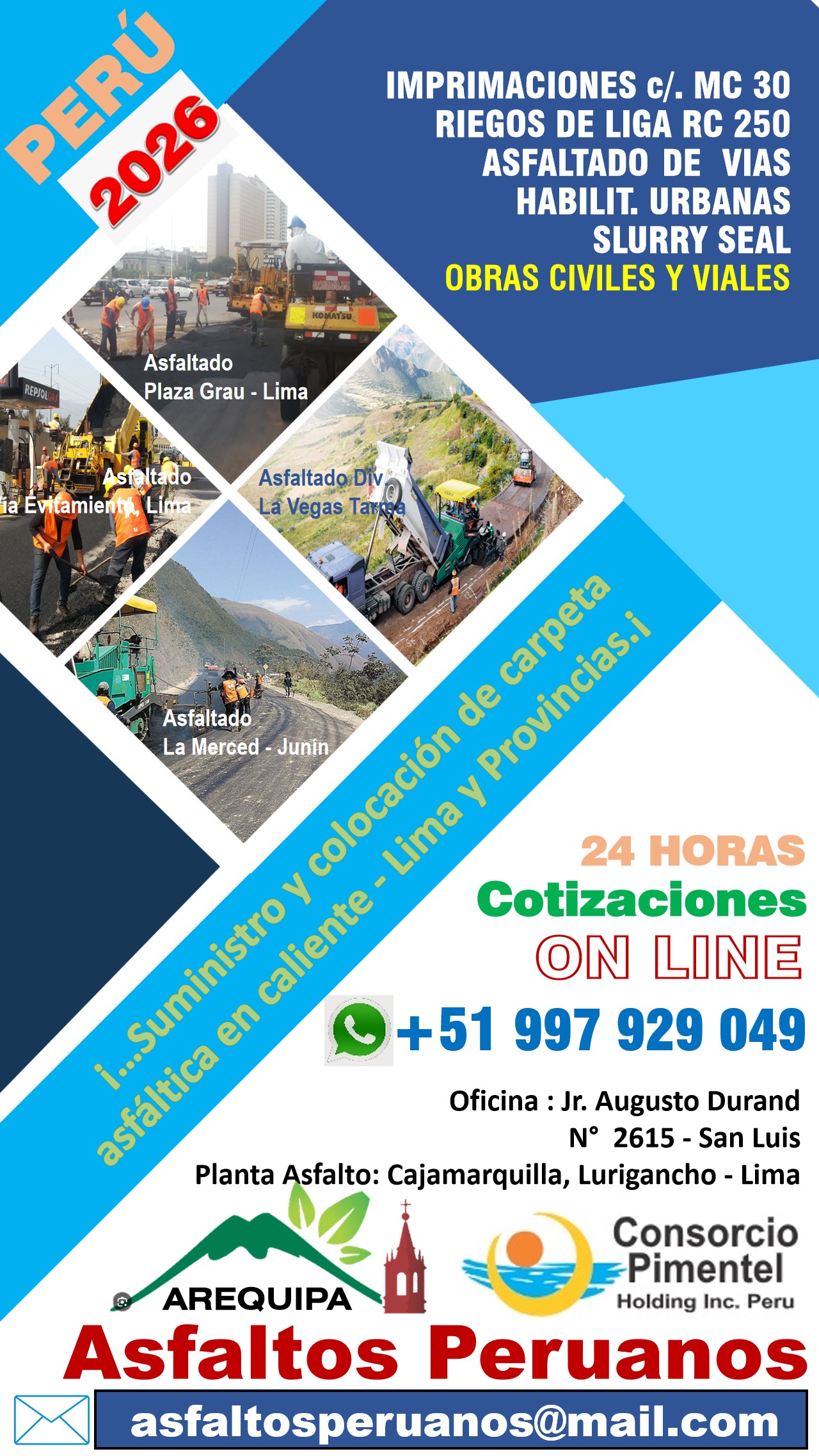 Ruteadora Grietas y Fisuras Remoción de Caucho Asfalto en Caliente Perú 2027
