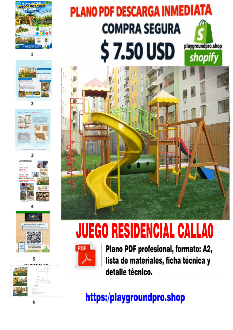 PLANOS DE JUEGOS INFANTILES EN PDF DESCARGABLES