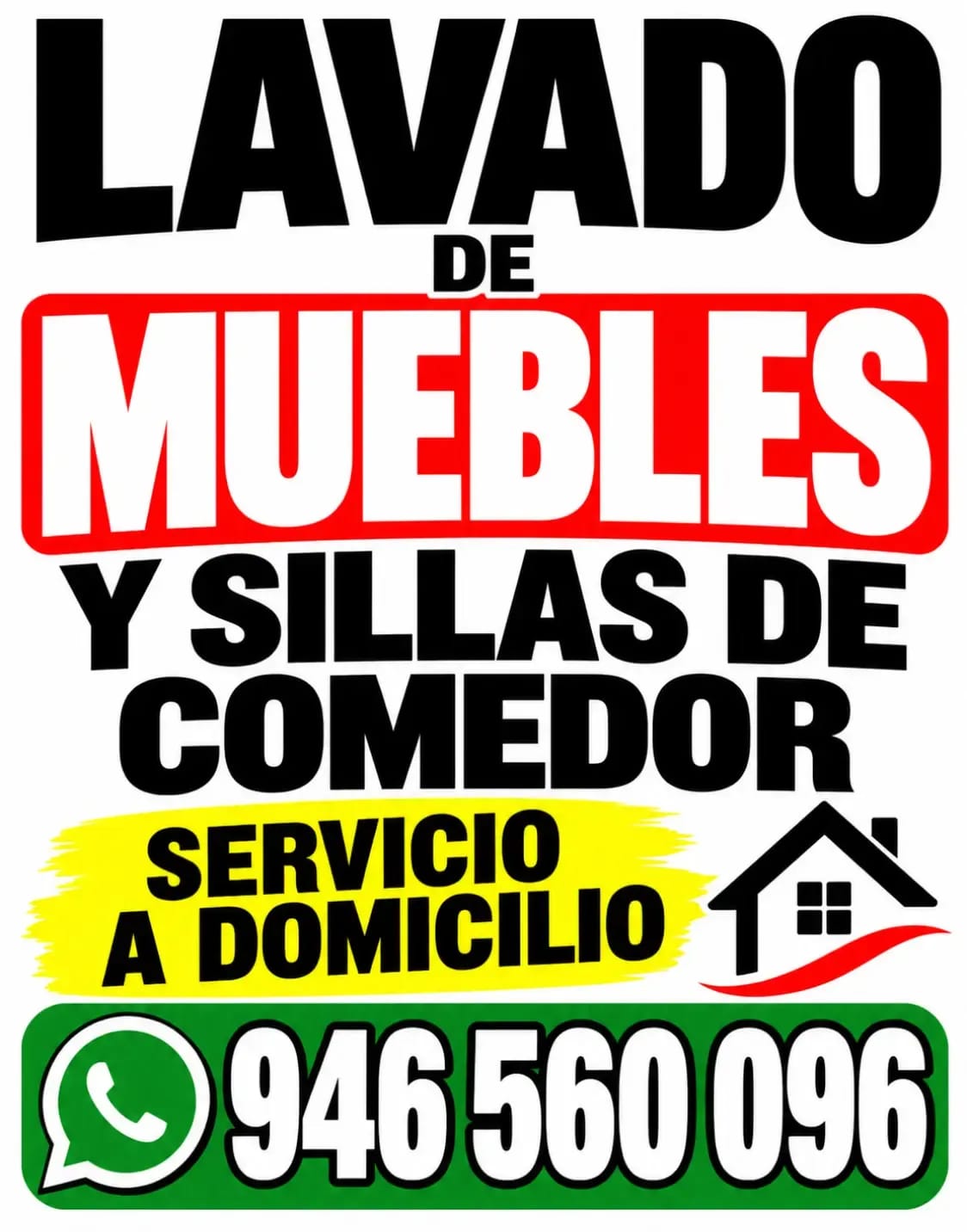 LAVADO PROFESIONAL DE MUEBLES Y SILLAS DE COMEDOR