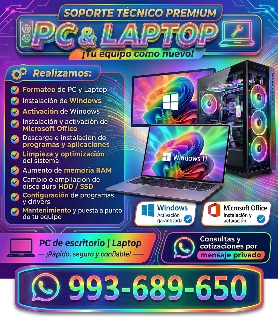 Mantenimiento y Aceleración de Equipos de Cómputo