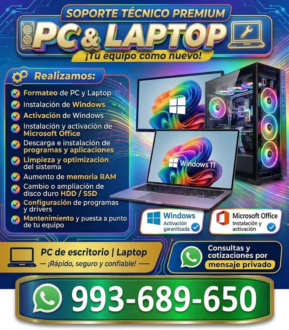 Aceleración de Pcs,laptop Lentas:Optimización,Mantenimiento