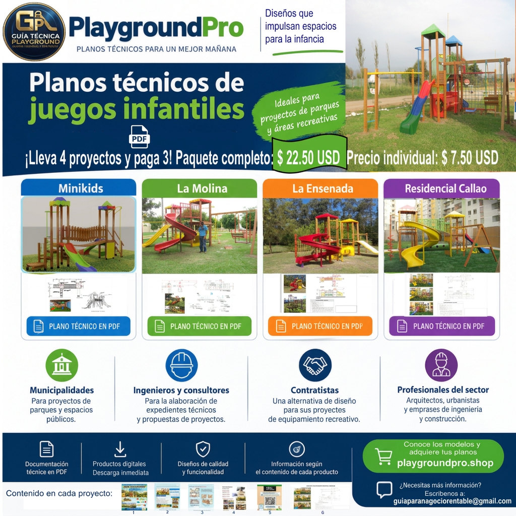 PLANOS DE JUEGOS INFANTILES EN PDF DESCARGABLES