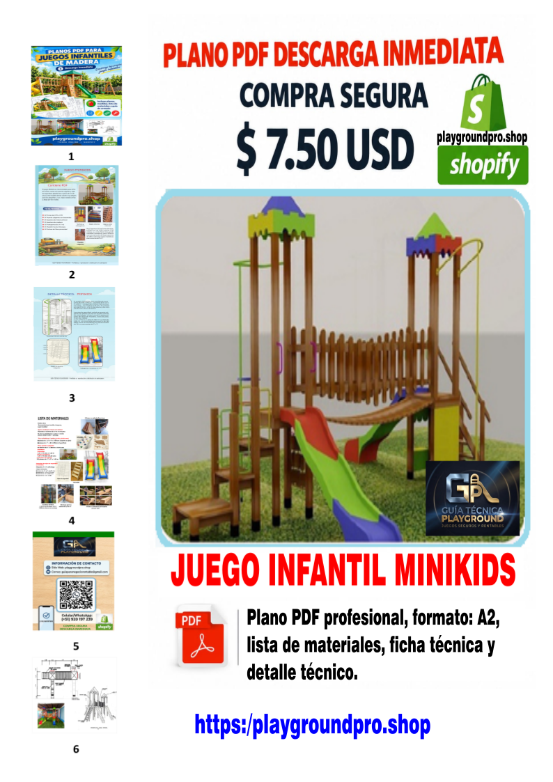 PLANOS DE JUEGOS INFANTILES EN PDF DESCARGABLES