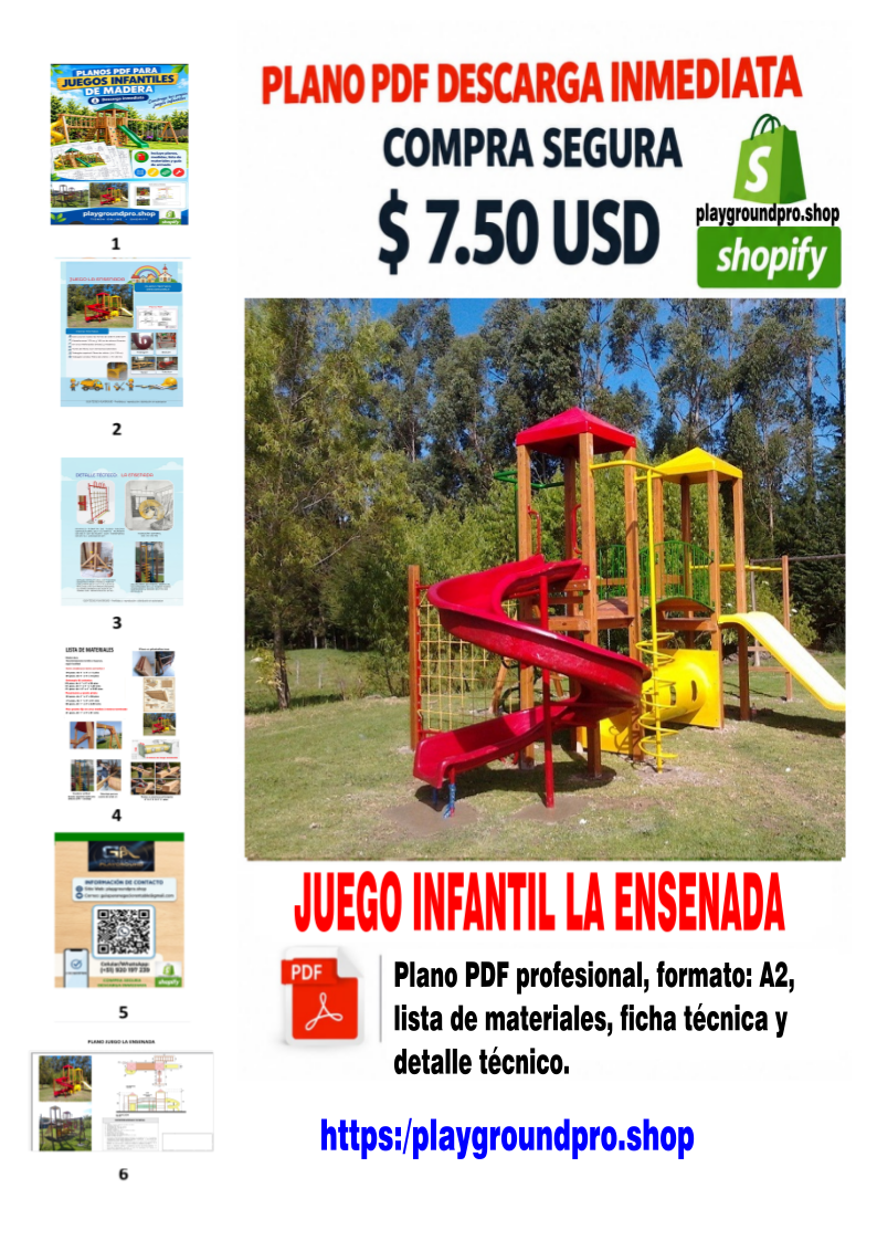 PLANOS DE JUEGOS INFANTILES EN PDF DESCARGABLES
